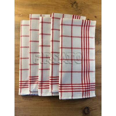 Çizgili Petek Dokulu Mutfak Havlusu| Beslenme Örtüsü | Kurulama Bezi – 50x70 cm (5’li Paket)