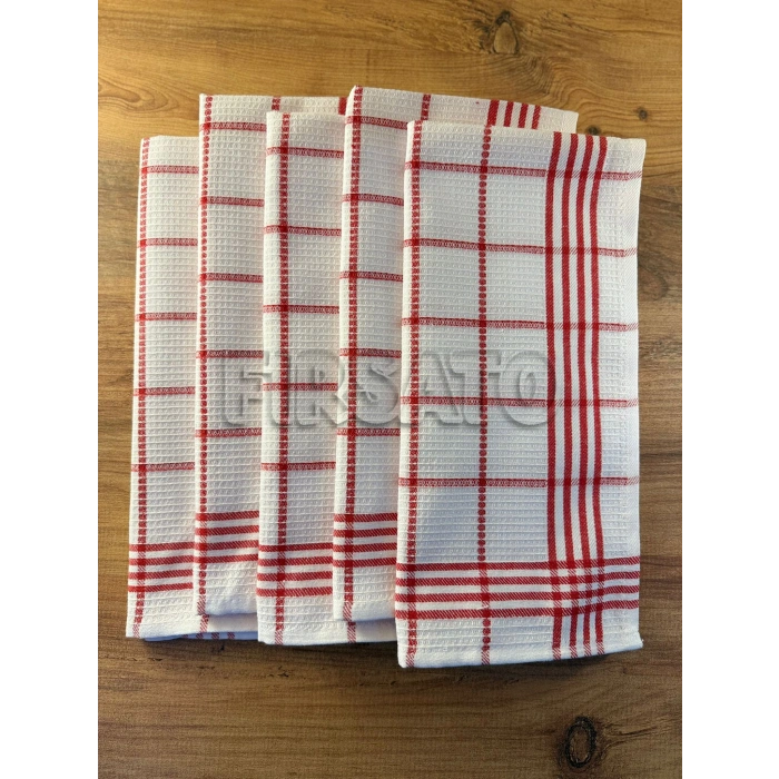 Çizgili Petek Dokulu Mutfak Havlusu| Beslenme Örtüsü | Kurulama Bezi – 50x70 cm (5’li Paket)