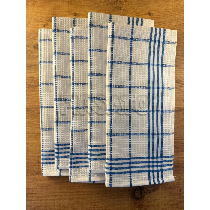 Çizgili Petek Dokulu Mutfak Havlusu| Beslenme Örtüsü | Kurulama Bezi – 50x70 cm (5’li Paket)