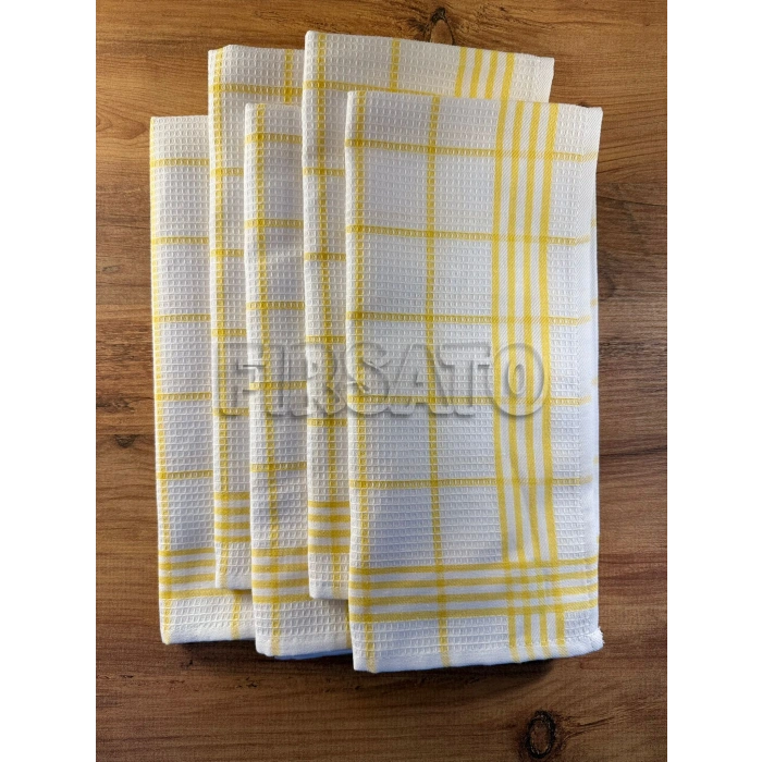 Çizgili Petek Dokulu Mutfak Havlusu| Beslenme Örtüsü | Kurulama Bezi – 50x70 cm (5’li Paket)