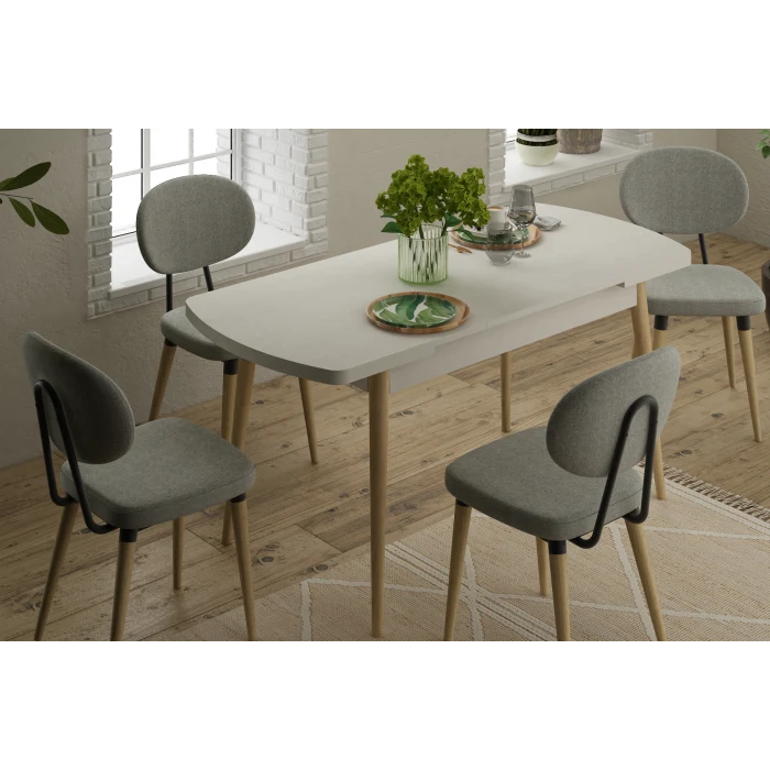 Akdeniz Sandalye Golf Mutfak Masası Takımı - 70x120 cm