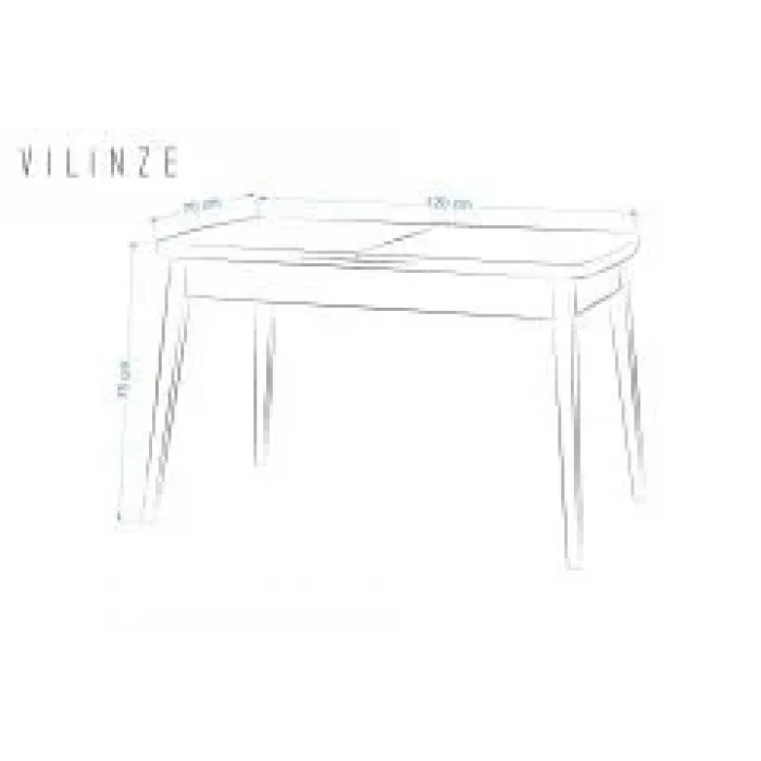 Golf Ahşap Yemek Masası - 70x120cm (70x150cm)