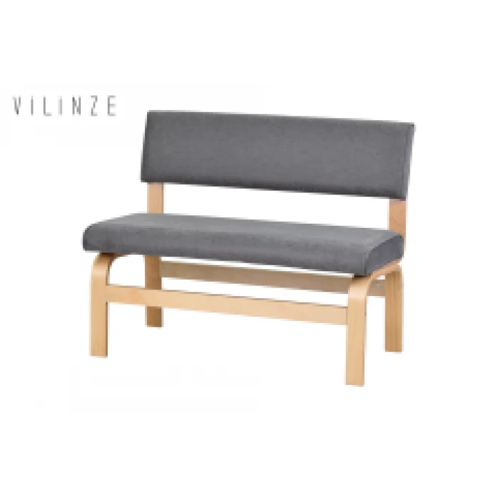 Peri Naturel Ahşap Ayak Sırtlı Bank