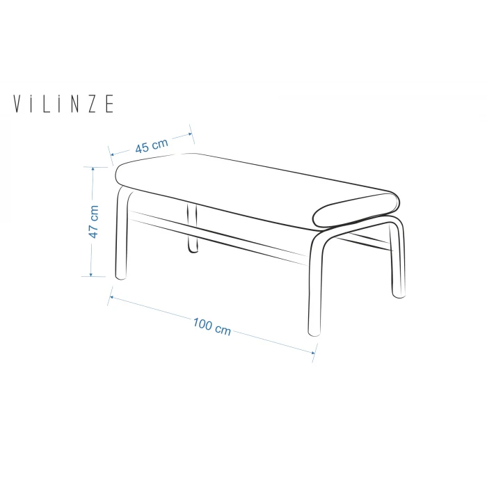 Peri Naturel Ahşap Ayak Sırtsız Bank