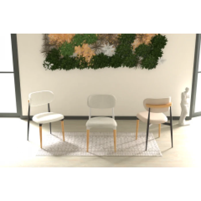 Venüs Ahşap-Metal Siyah Ayak Sandalye