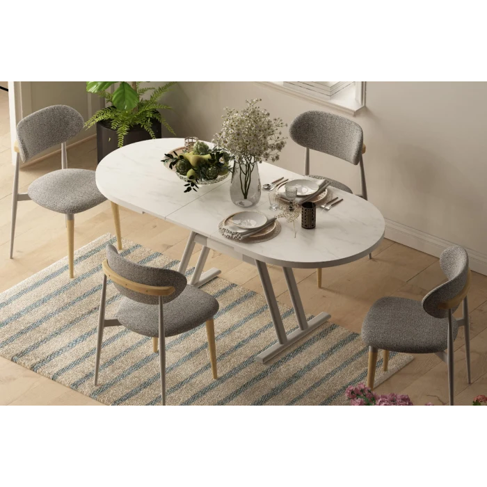 Venüs Sandalye Afyon Mutfak Masası Takımı - 80x140 cm