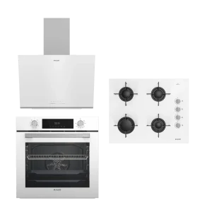 YENİ BEYAZ ÜÇLÜ BUHAR DESTEKLİ CAM ÇEYİZ SETİ