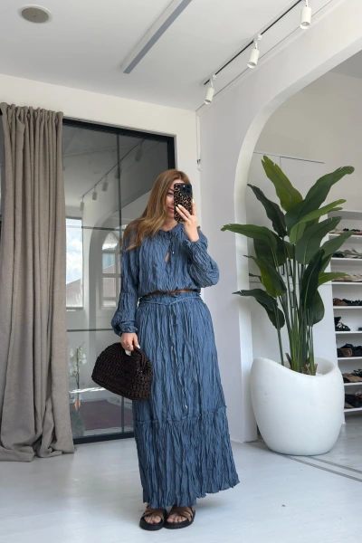 İNDİGO ORJİNAL MARKA KRAŞLI ETEKLİ TAKIM