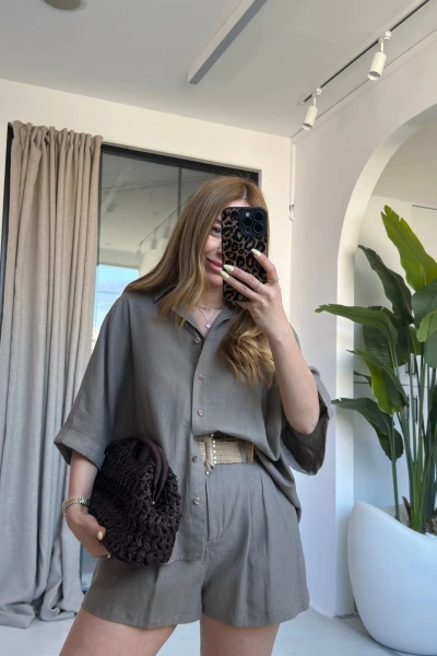 VİZON GÖMLEK ŞORT TAKIM