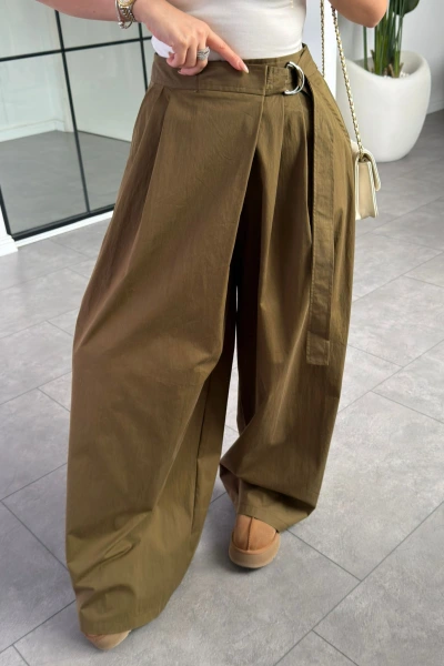 HAKİ KUŞAKLI PANTOLON