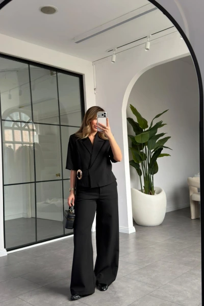 SİYAH TEK TOKALI CEKET TAKIM 9511