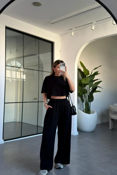 SİYAH MODAL ALT ÜST TAKIM