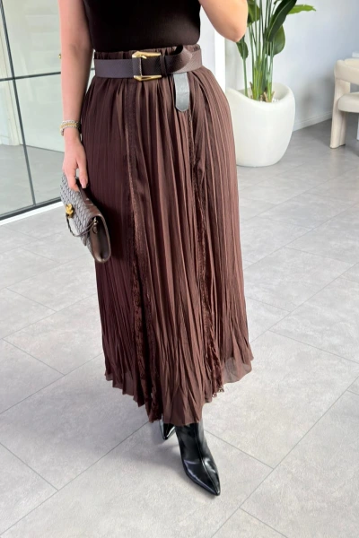 KAHVE GÜPÜR GODELİ ETEK 3371