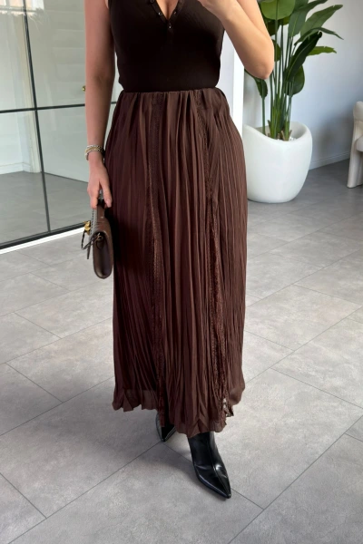 KAHVE GÜPÜR GODELİ ETEK 3371