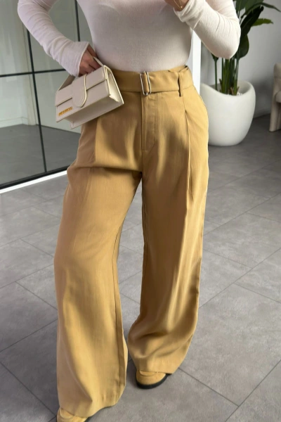 CAMEL KEMERLİ PAPERBAG PANTOLON 1441