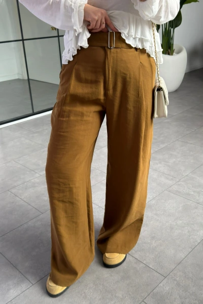 TÜTÜN KEMERLİ PAPERBAG PANTOLON 1441