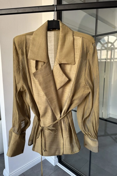 OLİVE VATKALI KİMONO GÖMLEK 5029