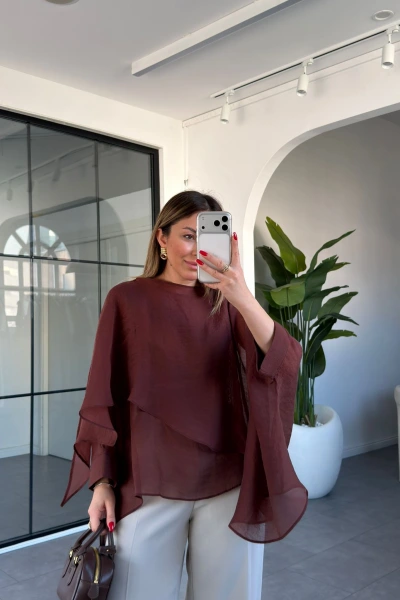 TARÇIN UÇUŞAN PELERİN BLUZ 5026