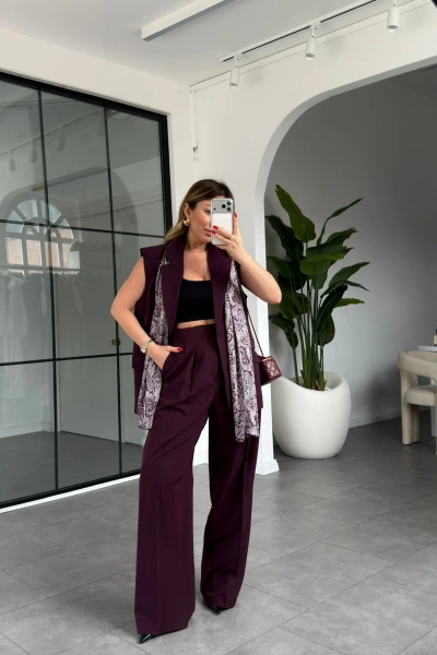 MÜRDÜM ŞALLI YELEK PANTALON TAKIM 9718