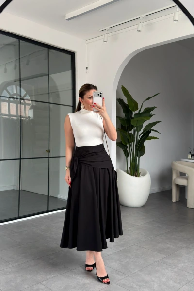 SİYAH ŞALLI ETEK 3390