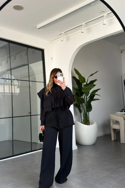 SİYAH GARNİLİ TASARIM TAKIM 51309