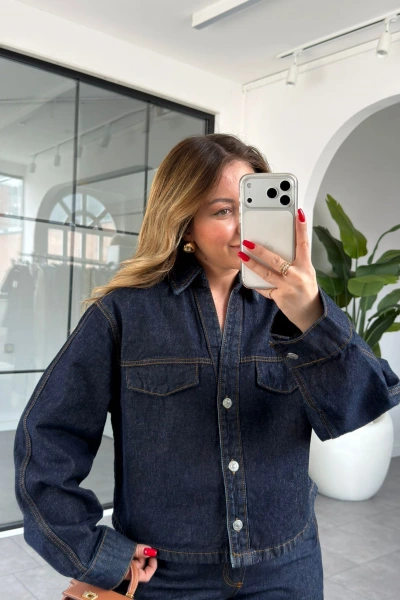 KOYU LACİVERT BALON CEKET TAKIM 0956