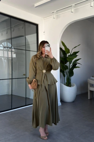 HAKİ GOLD TOKALI ETEK TAKIM 51345