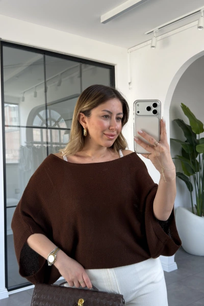 KAHVE İKİLİ TRİKO TAKIM BLUZ