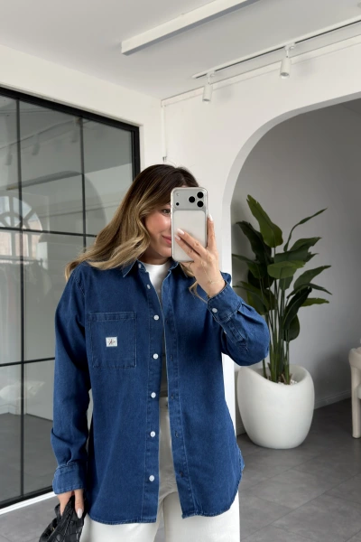 CK CEPLİ DENİM GÖMLEK 4879