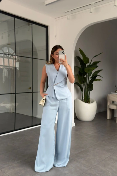 MAVİ GOLD TOKA DETAYLI TULUM 580791