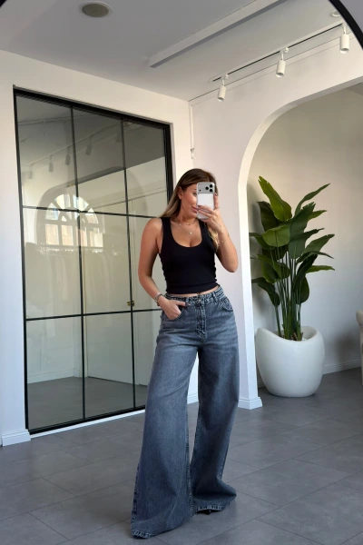 ANTRASİT ELEPHANT LEG JEAN