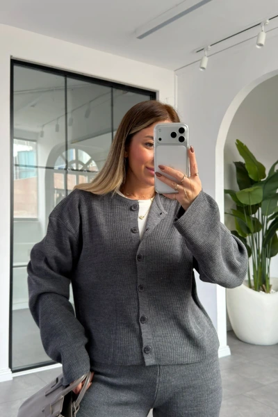 ANTRASİT FİTİLLİ TRİKO TAKIM