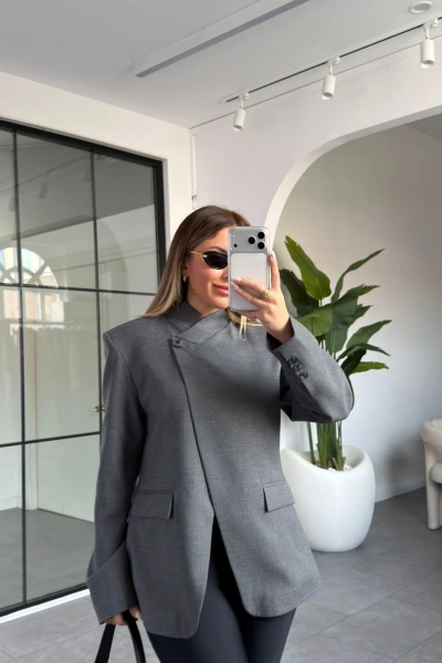 ANTRASİT HAKİM YAKA CEKET