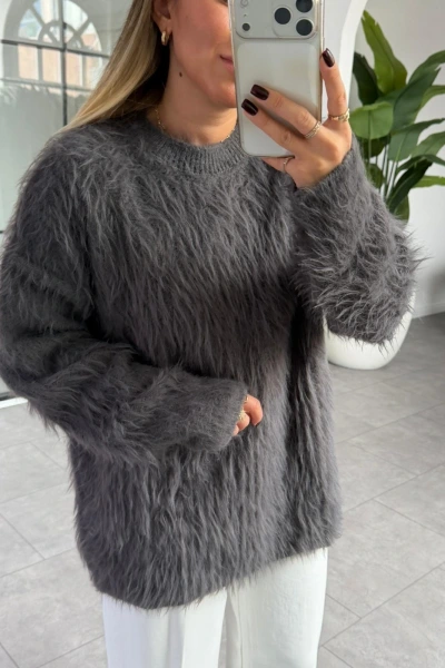 ANTRASİT SAKALLI YUMUŞACIK KAZAK