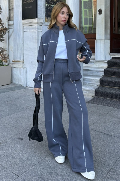 Antrasit Şerit Detay Takım