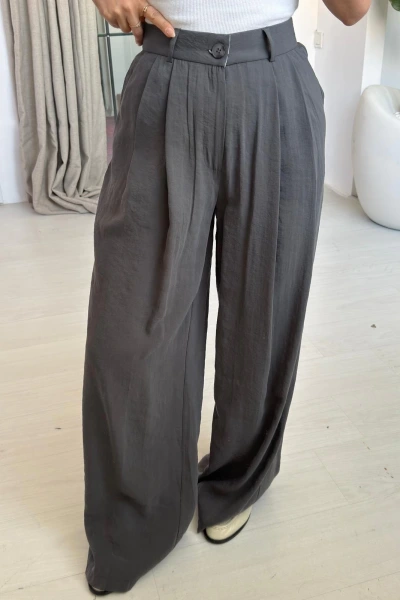 ANTRASİT TENSEL YÜKSEK BEL PANTOLON