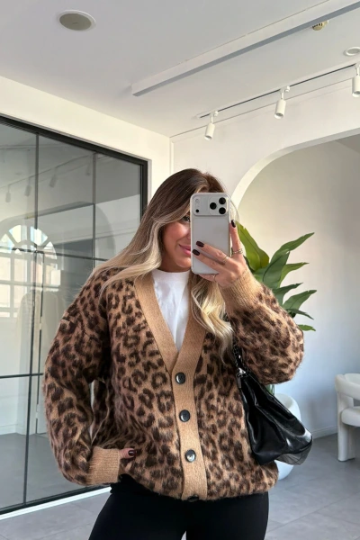 BEJ KAHVE LEOPAR DESEN HIRKA