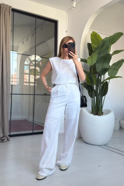 BEYAZ MASSİMO VATKALI TAKIM