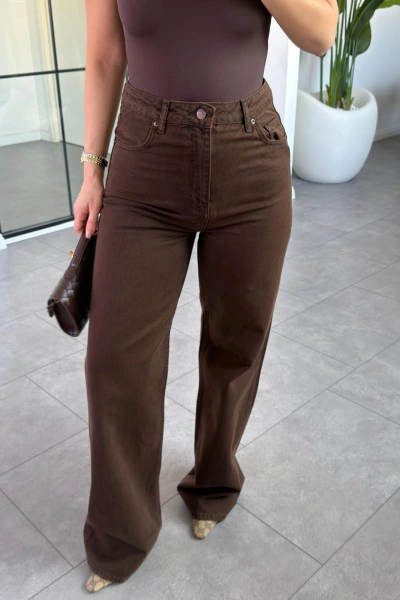 KAHVE WIDE LEG JEAN