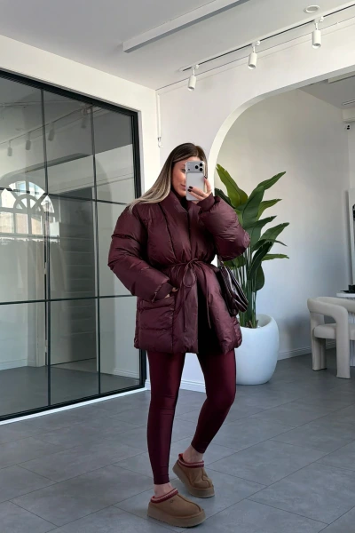 BORDO İP KEMERLİ ŞİŞME MONT