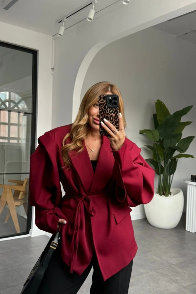 BORDO VATKALI TASARIM CEKET