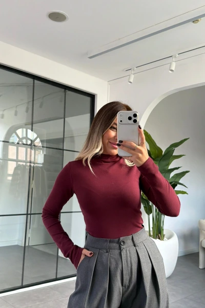 BORDO YARIM BALIKÇI YAKA BODY