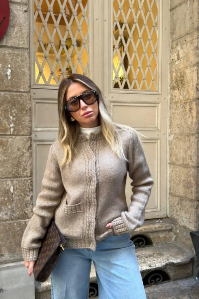 VİZON ÇIT ÇIT DETAY HIRKA