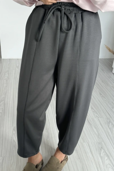 Füme Beli Lastikli Balon Model Premium Eşofman Altı