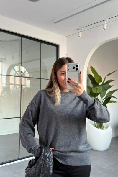 FÜME DİLVİN BASİC TRİKO KAZAK