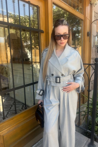 GRİ CROP POLİVİSKON TRENÇKOT