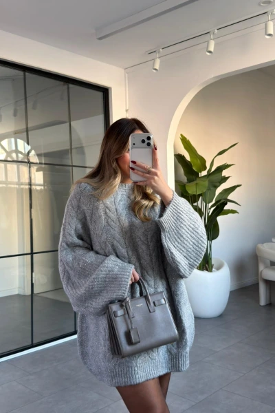 GRİ IŞILTILI SALAŞ KAZAK