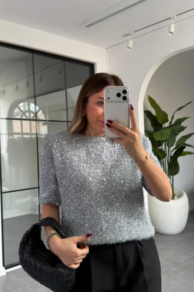 GÜMÜŞ SİMLİ ANGORA KAZAK