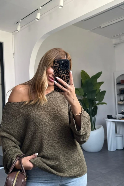 HAKİ KAYIK YAKA TRİKO