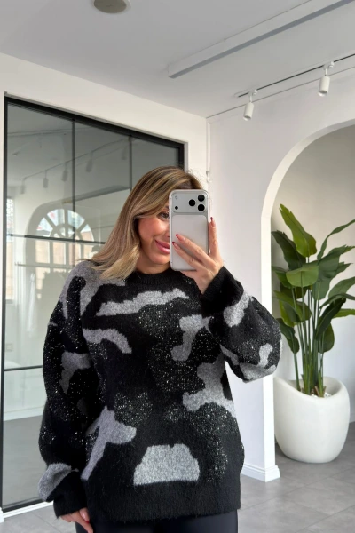 IŞILTILI KAMUFLAJ KAZAK